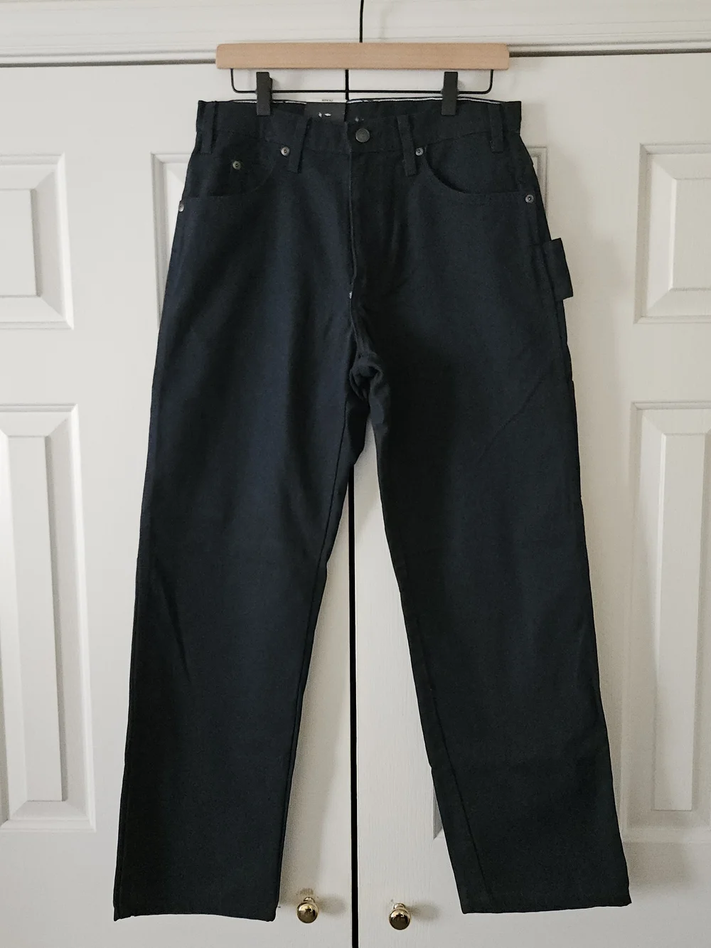 Dickies Men's Blue Canvas Cotton Blend Relaxed Straight Carpenter Pants 32x32